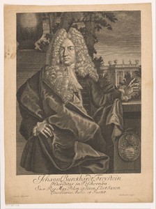 Portret van Johann Burkhard Freystein