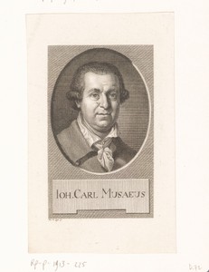 Portret van Johann Carl August Musäus