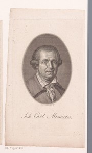 Portret van Johann Carl August Musäus