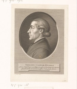 Portret van Johann Caspar Haefeli