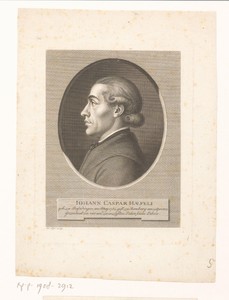 Portret van Johann Caspar Haefeli