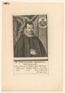 Portret van Johann Caspar Odontius