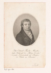 Portret van Johann Christian Friedrich Meister