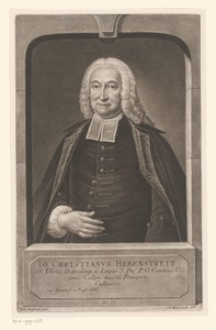 Portret van Johann Christian Hebenstreit