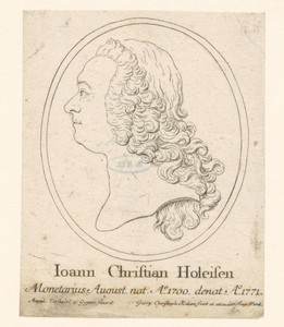 Portret van Johann Christian Holeisen