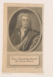 Portret van Johann Christian Kundmann