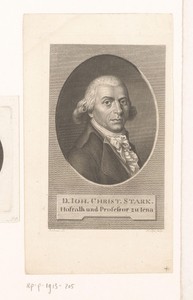 Portret van Johann Christian Stark