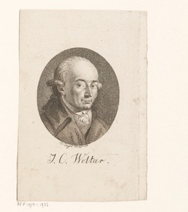 Portret van Johann Christian Woltaer
