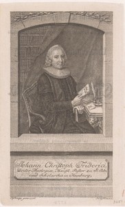 Portret van Johann Christoph Friderici