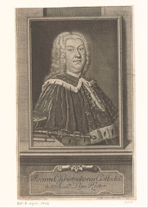 Portret van Johann Christoph Gottsched