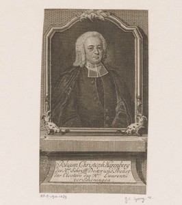Portret van Johann Christoph Harenberg