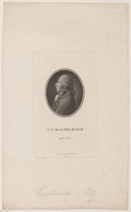 Portret van Johann Christoph Mainberger