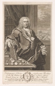 Portret van Johann Christoph Richter