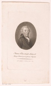 Portret van Johann Christoph Schwab