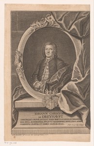 Portret van Johann Christoph von Dreyhaupt