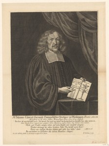 Portret van Johann Conrad Hermann op 58-jarige leeftijd
