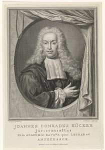 Portret van Johann Conrad Rücker