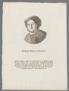 Portret van Johann Daniel Preissler