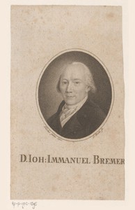 Portret van Johann Emanuel Bremer