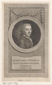 Portret van Johann Ernst Wichmann