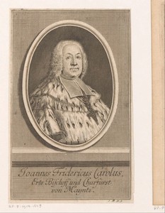 Portret van Johann Friedrich Carl von Ostein, keurvorst en aartsbisschop van Mainz