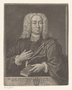 Portret van Johann Friedrich Flattich op 35-jarige leeftijd