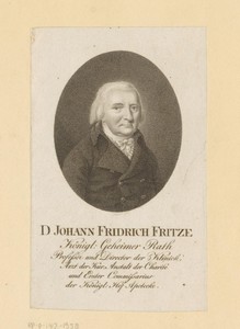 Portret van Johann Friedrich Fritze