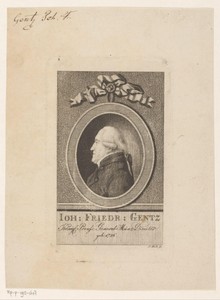 Portret van Johann Friedrich Gentz