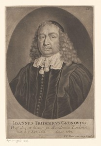 Portret van Johann Friedrich Gronovius
