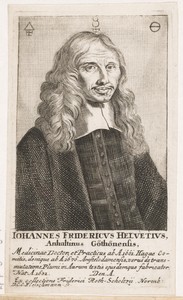 Portret van Johann Friedrich Helvetius
