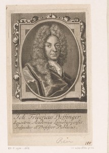 Portret van Johann Friedrich Pfeffinger