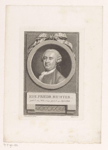 Portret van Johann Friedrich Richter