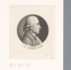 Portret van Johann Friedrich Schleusner