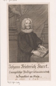 Portret van Johann Friedrich Starck