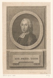 Portret van Johann Friedrich Tiede