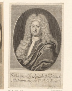 Portret van Johann Friedrich Weidler