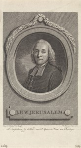Portret van Johann Friedrich Wilhelm Jerusalem