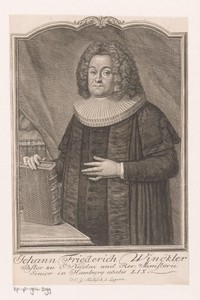 Portret van Johann Friedrich Winckler op 59-jarige leeftijd