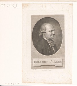 Portret van Johann Friedrich Zöllner