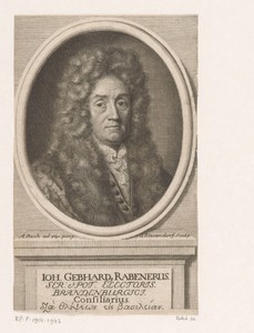 Portret van Johann Gebhard Rabener