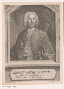 Portret van Johann Georg Estor