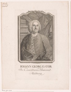 Portret van Johann Georg Estor