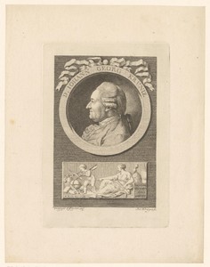 Portret van Johann Georg Krünitz en allegorie op de zeven vrije kunsten