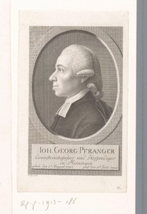Portret van Johann Georg Pfranger