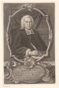 Portret van Johann Georg Schelhorn