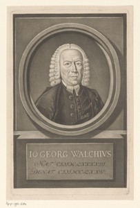 Portret van Johann Georg Walch