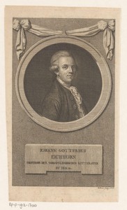 Portret van Johann Gottfried Eichhorn