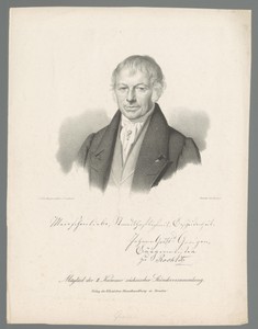 Portret van Johann Gottfried Ganigen
