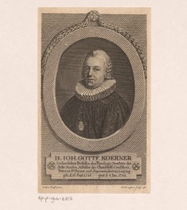 Portret van Johann Gottfried Körner