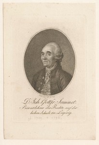 Portret van Johann Gottfried Sammet